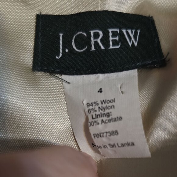 Size 4 J. Crew Wool Blend Peacoat - Picture 4 of 14